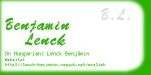 benjamin lenck business card